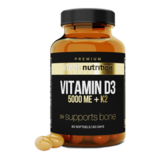 Витамин Д3 + К2, Vitamin D3 + K2, aTech Nutrition Premium, 60 желатиновых капсул 1