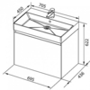 Aquanet 212592 Тумба с раковиной Aquanet Йорк 70 белый (212592)