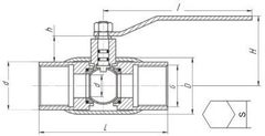 Конструкция LD КШ.Ц.М.GAS.025.040.П/П.02 Ду25