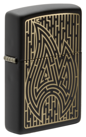 Зажигалка Zippo, цвет латунь/сталь, чёрная, матовая, 38х13х57 мм (Zippo Maze) | Wenger-Victorinox.Ru