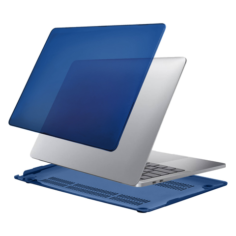 Чехол матовый Hardshell Case для Macbook Air 13.3" (2018-2020г) и Air 13.3" М1 (2020г) (A1932; A2179; А2337) (Темно-синий)