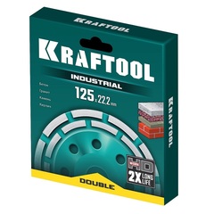 KRAFTOOL Double, d 125 мм, двухрядная алмазная шлифовальная чашка, INDUSTRIAL (33369-125)