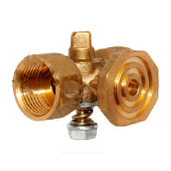 Кран для манометра 3-ходовой латунь 11б18бк(ф)1 Ду 15 Ру16 ВР G1/2" без рукоятки с фланцем Пензапромарматура 013011100