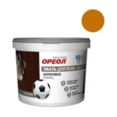 Эмаль для пола акриловая Ореол полуматовая желто-коричневая