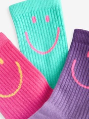 Носки хлопковые для девочки Next E88-931, 3 шт., Розовый, Фиолетовый