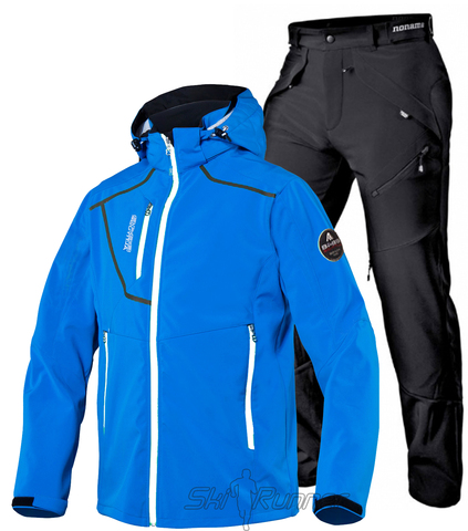 Лыжный утепленный костюм Alve Softshell Grassi Blue мужской