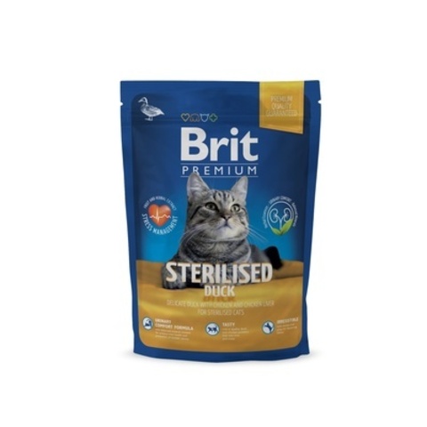 Brit Premium Cat Sterilised Duck Утка, курица и куриная печень для стерилизованных кошек 800г