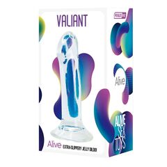 Прозрачный фаллоимитатор на присоске Valiant Jelly Dildo - 18 см. - 