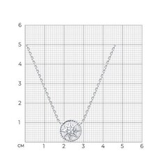 Колье ROSE de VENTS из серебра 925 пробы с круглой подвеской