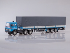 MAZ-6422 with three-axle semitrailer MAZ-9758 blue-gray 1:43 AutoHistory