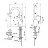 Смеситель для раковины с высоким изливом с донным клапаном Ideal Standard Ceraflex B1716AA