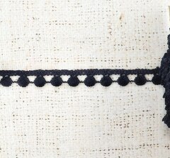 Кружево плетеное, ш. 1,5 см, чёрный