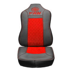 Чехлы FAW J7 (экокожа, черный, красная вставка)