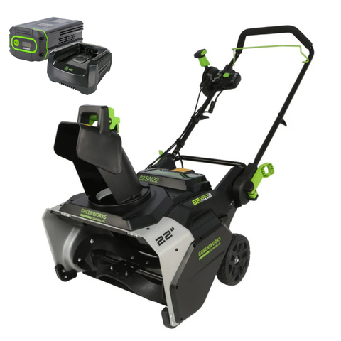 Снегоуборщик Greenworks 82SN22K8 82V (56 см) аккумуляторный, c АКБ 8 А/ч и ЗУ
