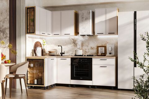 Кухня Бьянка 1,2х2,2м (Кашемир, Дуб Крафт (Дуб вотан))