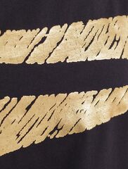 Нарядная футболка с золотистым принтом  D49.135 (131456)