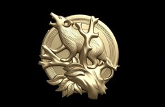 Силиконовый молд Крыса (медальон)