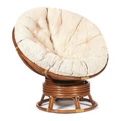 Кресло-качалка Папасан ( PAPASAN 23/01 W) /с подушкой и ремешками/ Pecan (орех)