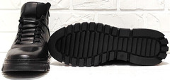 Мужские зимние кроссовки ботинки на высокой подошве Komcero 1K0531-3506 Black.