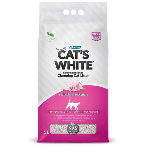 Cat's White Baby Powder комкующийся наполнитель