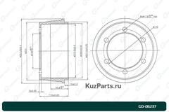 Барабан тормозной G-brake  GD-06237
