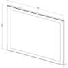 Aquanet 249348 Зеркало Алассио new 11085 с LED подсветкой, 1100х850x32 мм, сенсорный выключатель (249348)