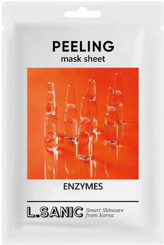 Lsanic Маска тканевая обновляющая с энзимами Enzymes Peeling Mask Sheet