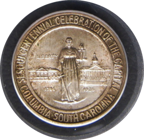 50 центов Columbia 1936-D - в в слабе 66 грейде PCGS