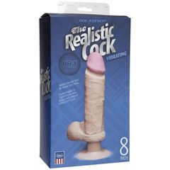 Вибромассажер-реалистик на присоске The Realistic Cock ULTRASKYN Vibrating 8”- 23,5 см. - 