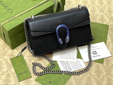 Женская маленькая кожаная сумка через плечо Gucci Dionysus черный