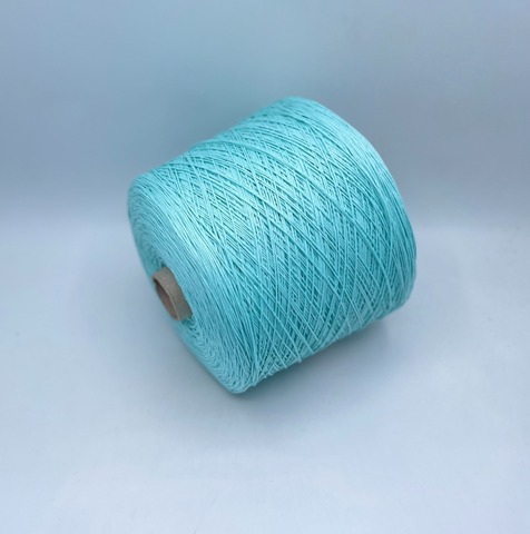 Бобинная пряжа (пр.Италия), art.Cotone, 350м/100 гр. 100%Хлопок, цвет-Аква , арт.34762