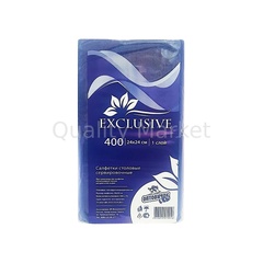 Салфетки бумажная 400л СИНЯЯ ИНТЕНСИВ Эксклюзив 8уп