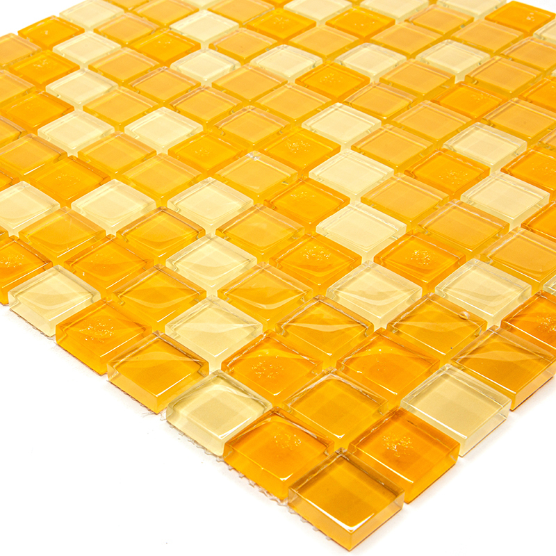 HB-111 Стеклянная мозаичная плитка Natural Dune оранжевый квадрат глянцевый