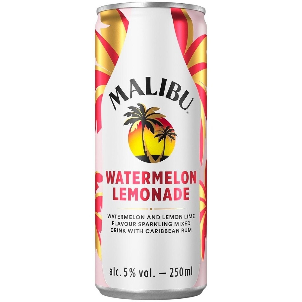 Коктейль Malibu Watermelon Lemonade 5% 25 Cl – купить за 658 ₽ с доставкой  из Финляндии