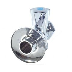 Клапан седловой латунный бытовой хром 3-ходовой 1047 G3/4" Ру10 ВР/НР бабочка с удлинителем с отражателем Aquasfera 1047-01