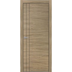 Купить Межкомнатная дверь экошпон Tamburat 4105 дуб мадейра алюминиевая кромка чёрная матовая глухая