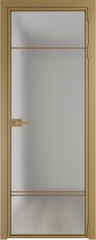 Алюминиевая дверь 4AХ золото остеклённая