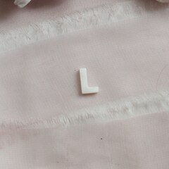 Подвески буквы G, H, I, J, K, L перламутр, 10 мм, 1 шт, П655, П656, П657, П658, П659, П660