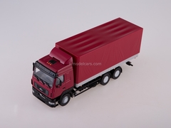 MAZ-6312 flatbed with awning restyling burgundy-gray 1:43 AutoHistory