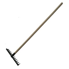 Грабли Молодость моя стальные с защитным покрытием витой зуб с черенком