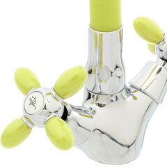 Смеситель для кухни, Frud, гибк излив, с кран-буксой, зел, R44127-6