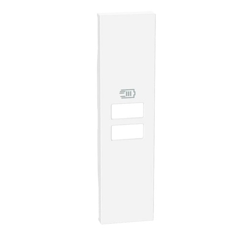 Лицевая панель двойной USB зарядки 1 модуль. Цвет Белый. Bticino серия Living Now. KW13C