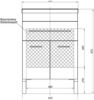 Aquanet 287657 Комплект мебели для ванной  Верона 58 белый (напольный 1 ящик 2 дверцы)