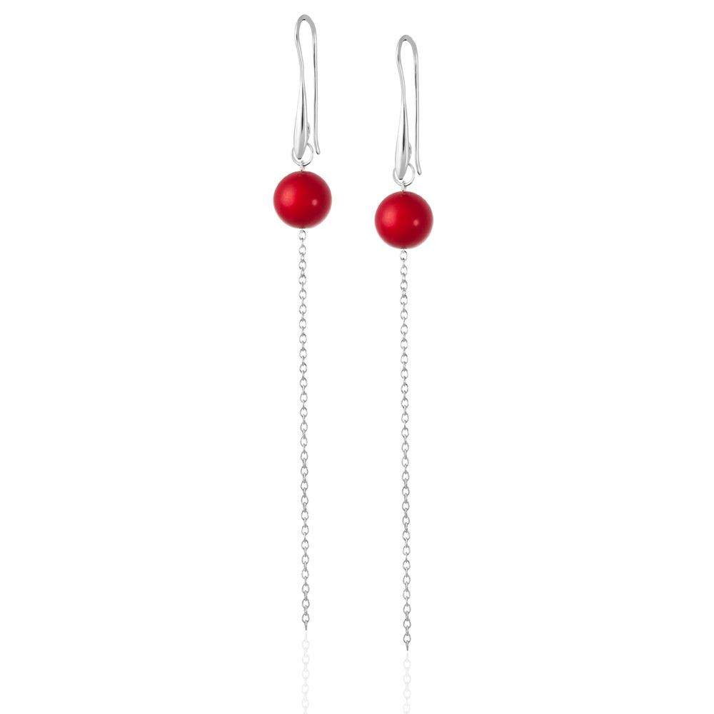 Серьги из коралла