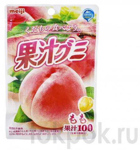 Мармелад со вкусом персика Meiji, 51 гр