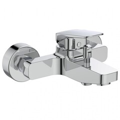 Ideal Standart BD256AA CERAPLAN Настенный смеситель для ванны/душа, монтаж на стандартных эксцентриках, металлические накладки, картридж FirmaFlow 38 мм с функцией HWTC (ограничение максимальной температуры горячей воды), без душевого гарнитура, мета фото