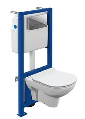 Комплект CITY CO DPL EO slim инсталляция LINK PRO кнопка ESTETICA пластик хром глянцевый