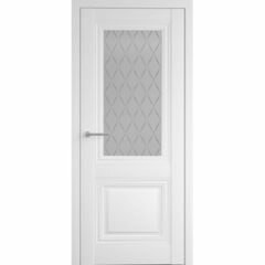 Купить Межкомнатная дверь экошпон винил Спарта 2 белая остеклённая
