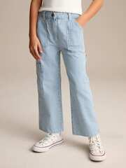 Джинсы карго для девочки Next E29-134, Голубой, Белый