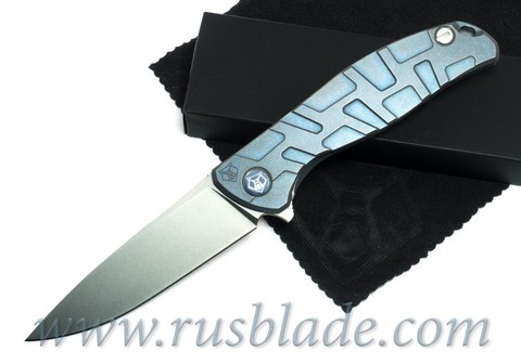 Shirogorov Flipper 95 М390 FS T-mode Blue Anodized 